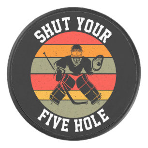 Palet De Hockey Fermez votre gardien de hockey à cinq trous