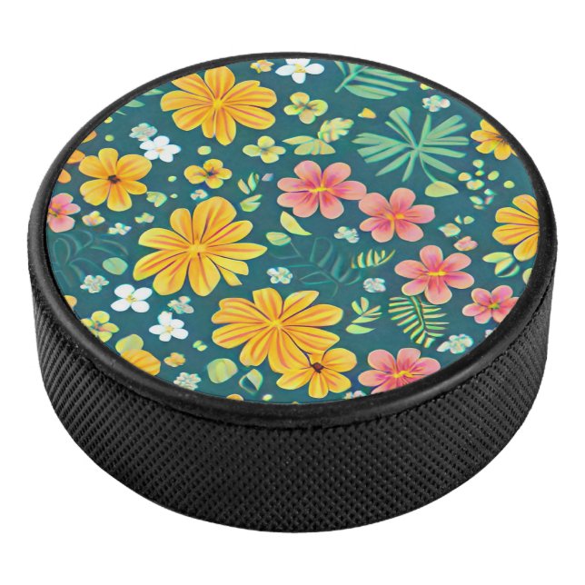 Palet De Hockey Feuilles tropicaux et motif de fleurs (3/4/2016 12:00:00 AM)