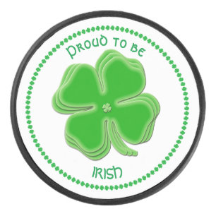 Palet De Hockey "Fier d’être irlandais" St Patrick’s Day Shamrocks