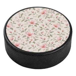 Palet De Hockey Fleur de cerisier rose pâle, motif floral continu