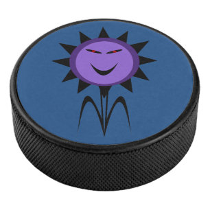 Palet De Hockey Fleur maléfique Kawaii Goth Halloween Hockey Puck