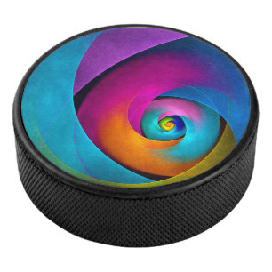 Palet De Hockey Floral moderne Art Abstrait rose Bleu Motif #17