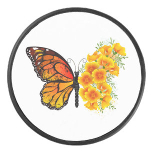 Palet De Hockey Flower Butterfly with Yellow California Poppy