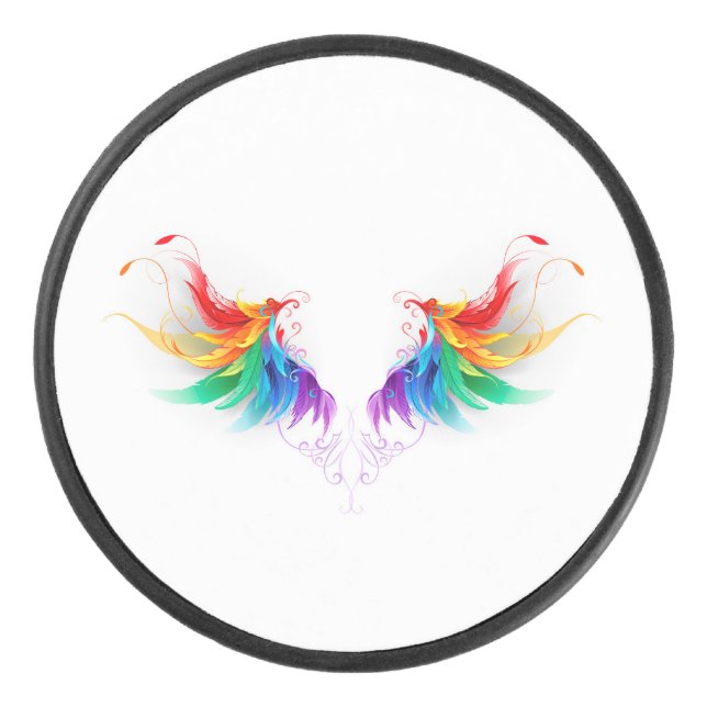 Palet De Hockey Fluffy Rainbow Wings (Devant)