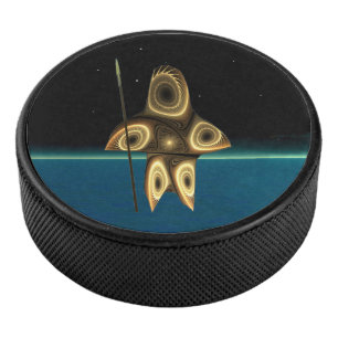Palet De Hockey Fractal Inuit Hunter
