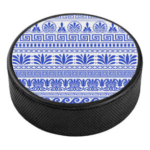 Palet De Hockey Fret grec, Motif méditerranéen, Bleu
