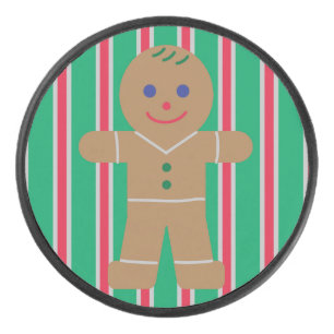 Palet De Hockey Fun and Fancy Christmas Gingbread Homme