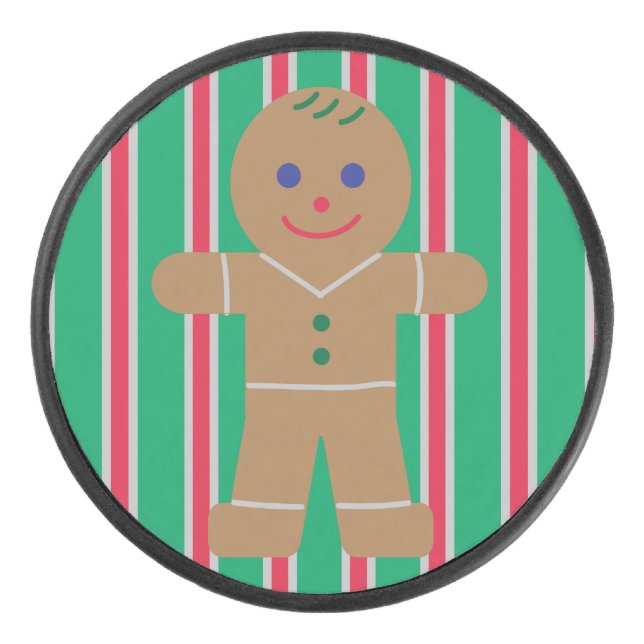 Palet De Hockey Fun and Fancy Christmas Gingbread Homme (Devant)
