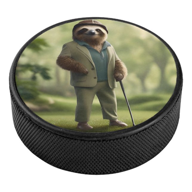 Palet De Hockey Funny Sloth Golf Player, (3/4/2016 12:00:00 AM)
