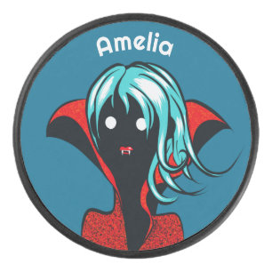 Palet De Hockey Funny Vampire Girl Cute Goth Caractère Art Nom