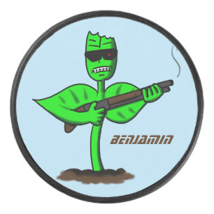 Palet De Hockey Germinator cyborg plante dessin humoristique