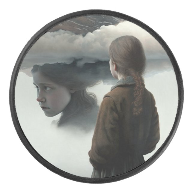 Palet De Hockey Girl with clouds (Devant)