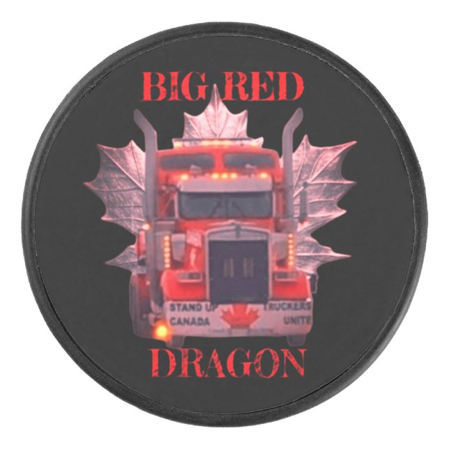 PALET DE HOCKEY GRAND DRAGON ROUGE (Devant)