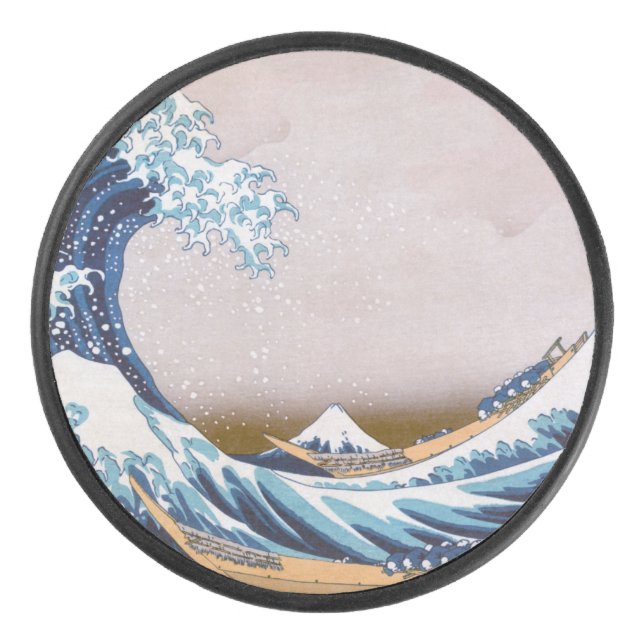 Palet De Hockey Grande vague du tsunami Kanagawa Japon par Hokusai (Devant)