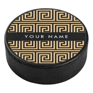 Palet De Hockey Grec Meander Key Brown, Votre Nom, Personnaliser
