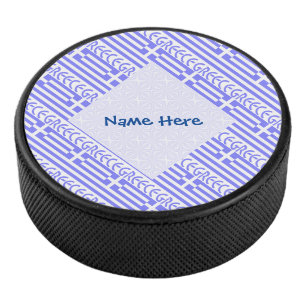 Palet De Hockey Grèce et drapeau grec Personnalisation en bleu car