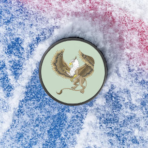 Palet De Hockey Griffon Mythique Fantastique Brun Majestueux