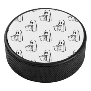 Palet De Hockey Halloween, Blancs Fantômes, Tricoter Ou Traiter, B