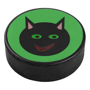 Palet De Hockey Halloween Chat noir Hockey Puck