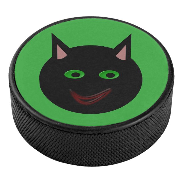 Palet De Hockey Halloween Chat noir Hockey Puck (3/4/2016 12:00:00 AM)