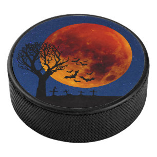 Palet De Hockey Halloween de la lune de récolte