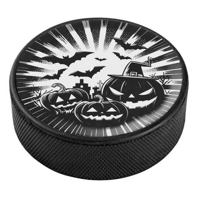 Palet De Hockey Halloween in black and white (3/4/2016 12:00:00 AM)