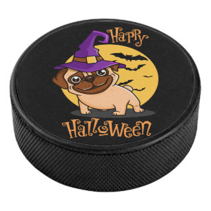 Palet De Hockey Halloween Puggy Hockey Puck