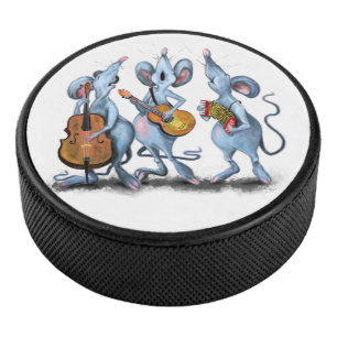 Palet De Hockey Happy Mouse Music Band Fun Hockey Puck