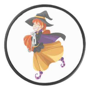 PALET DE HOCKEY "HEUREUX HALLOWEEN" WITCH