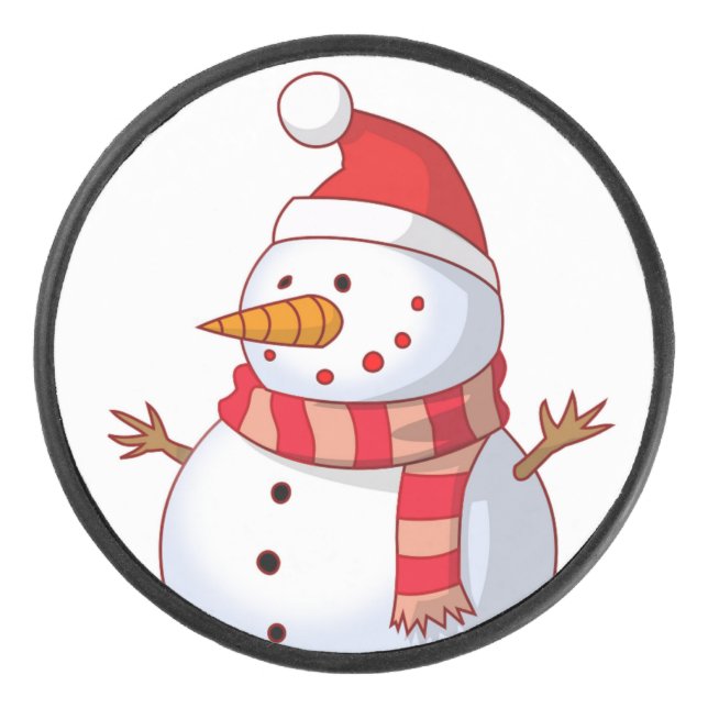 PALET DE HOCKEY HIVER SNOWMAN (Devant)