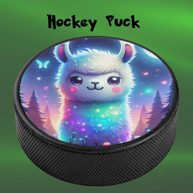 Palet De Hockey Holographie de Llama de couleur mignonne | (Créateur téléchargé)