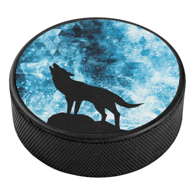 Palet De Hockey Howling Wolf Hiver neige bleue fumée Abstraite (3/4/2016 12:00:00 AM)