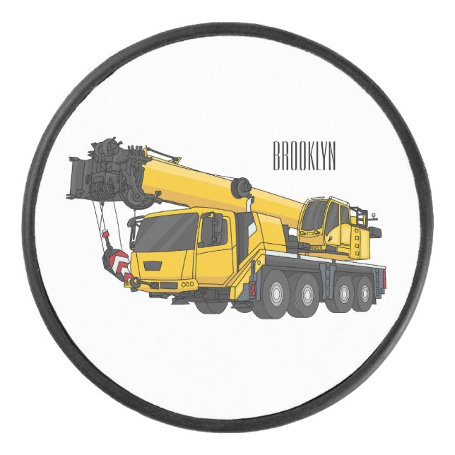 Palet De Hockey Illustration de camion de grue (Devant)
