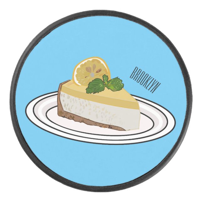 Palet De Hockey Illustration de citron cheesecake (Devant)