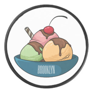 Palet De Hockey Illustration de crème glacée