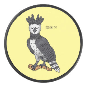 Palet De Hockey Illustration de dessin animé d'aigle harpie