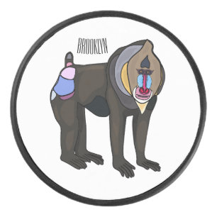 Palet De Hockey Illustration de dessin animé Mandrill