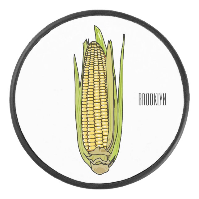 Palet De Hockey Illustration de dessin sur le maïs (Devant)