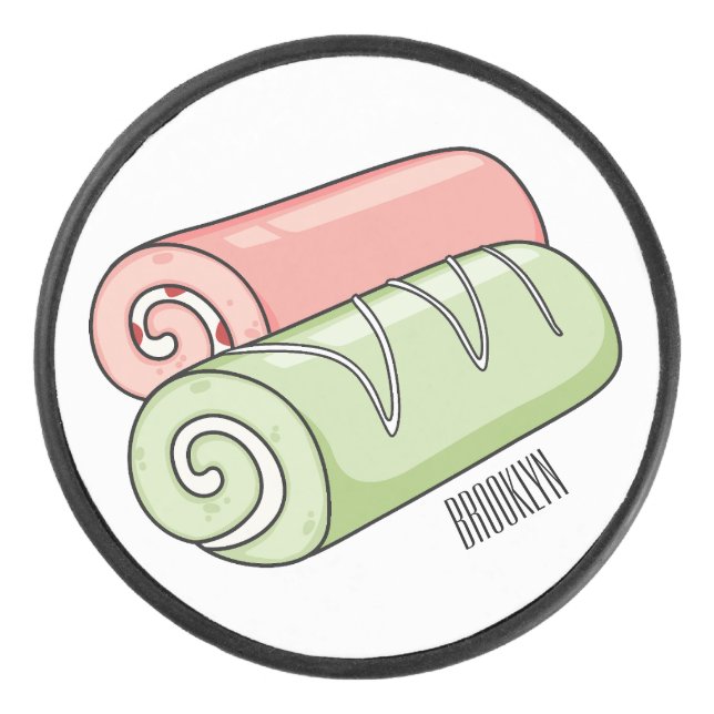 Palet De Hockey Illustration de gâteau suisse roll / roll (Devant)