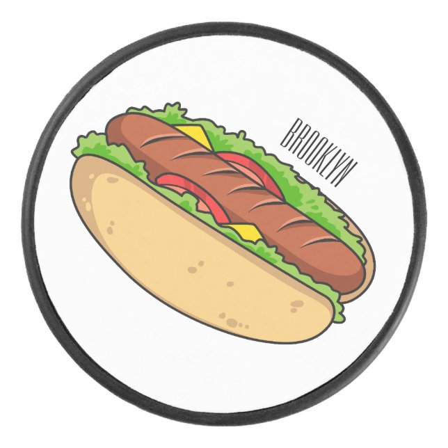 Palet De Hockey Illustration de Hot dog (Devant)