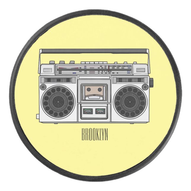 Palet De Hockey Illustration de la bande dessinée radio (Devant)