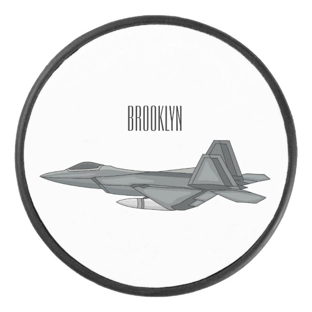 Palet De Hockey Illustration de l'avion de chasse (Devant)