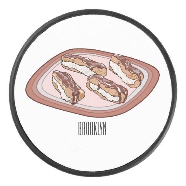 Palet De Hockey Illustration de l'éclair de chocolat (Devant)