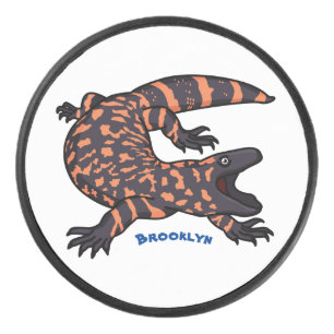 Palet De Hockey Illustration de lézard géant affamé
