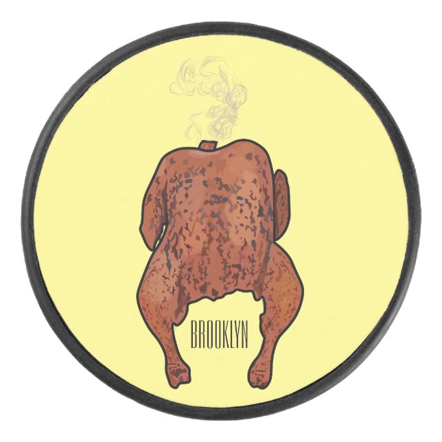 Palet De Hockey Illustration de poulet rôti (Devant)
