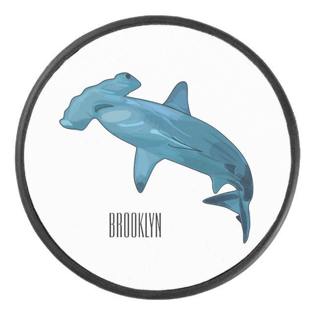 Palet De Hockey Illustration de requin marteau (Devant)