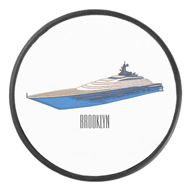 Palet De Hockey Illustration de yacht (Devant)
