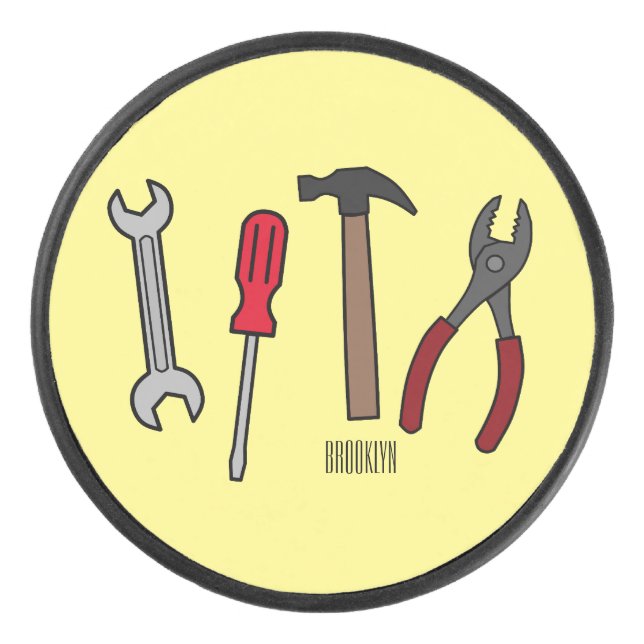 Palet De Hockey Illustration des outils de menuiserie (Devant)