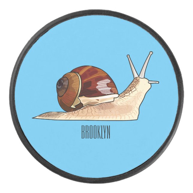 Palet De Hockey Illustration d'escargot (Devant)