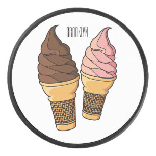 Palet De Hockey Illustration du cône de crème glacée